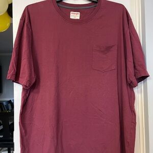 Wrangler Men's Burgundy Short Sleeve Tee